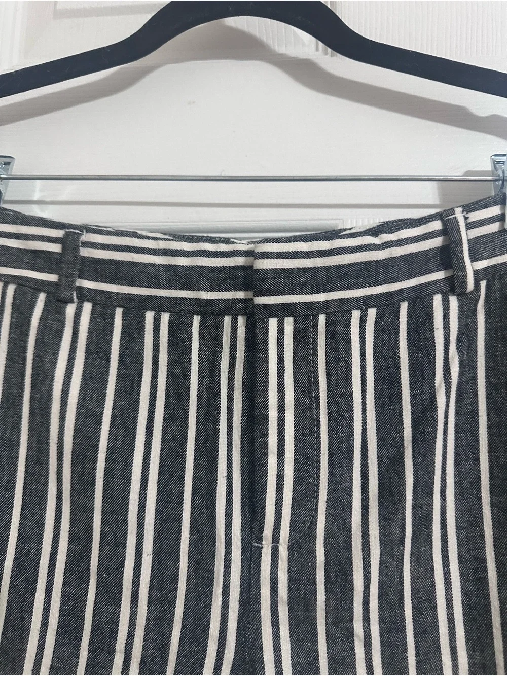 Banana Republic Avery Linen Blend Striped Ankle Pants Women’s Size 6